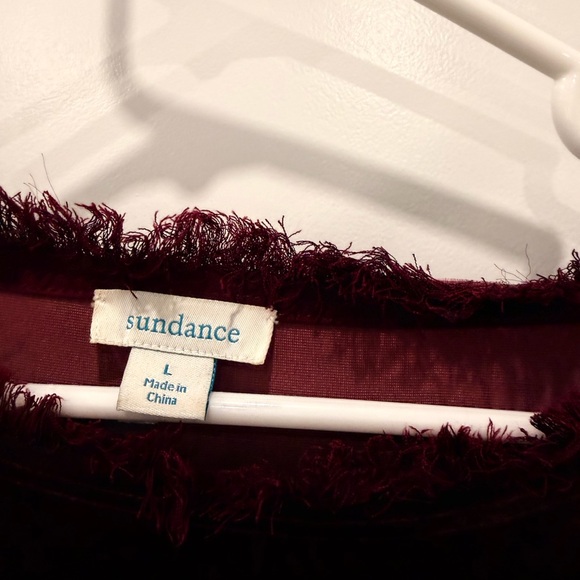 Sundance Rich Velvet Blouse in Dark Red - Picture 2 of 3